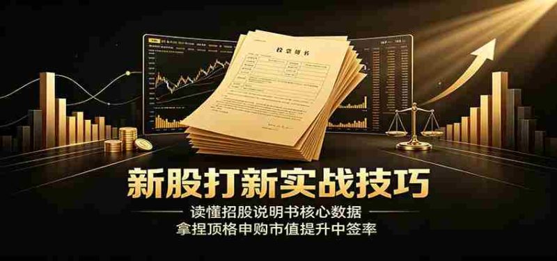 新股打新实战技巧：读懂招股说明书核心数据，拿捏顶格申购市值提升中签率-优光资源网