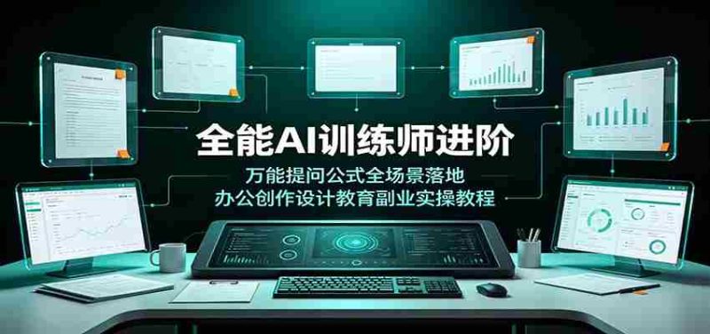 全能AI训练师进阶：万能提问公式全场景落地，办公创作设计教育副业实操教程-优光资源网