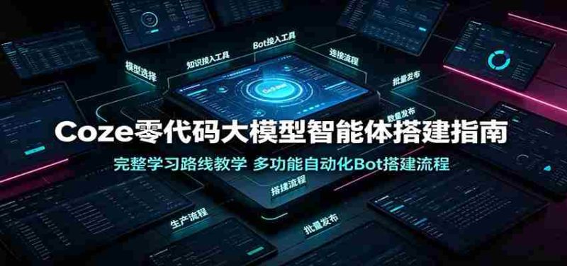 Coze零代码大模型智能体搭建指南:完整学习路线教学,多功能自动化Bot搭建流程-优光资源网