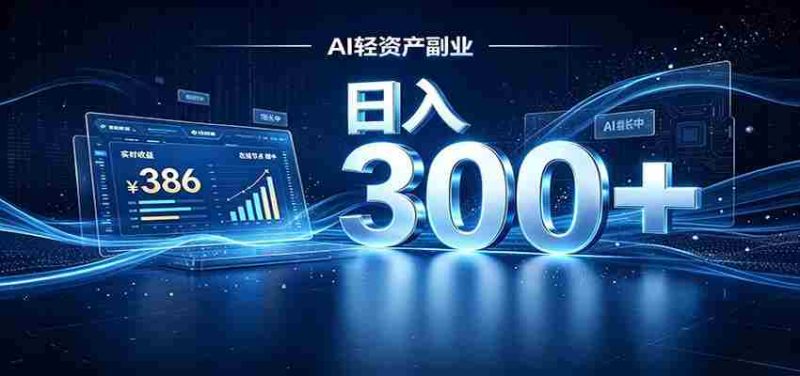 2026 AI轻资产风口,Token中转站小白可入局,日入300+-优光资源网
