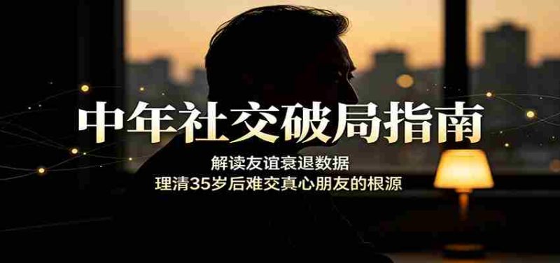 中年社交破局指南：解读友谊衰退数据，理清35岁后难交真心朋友的根源-优光资源网
