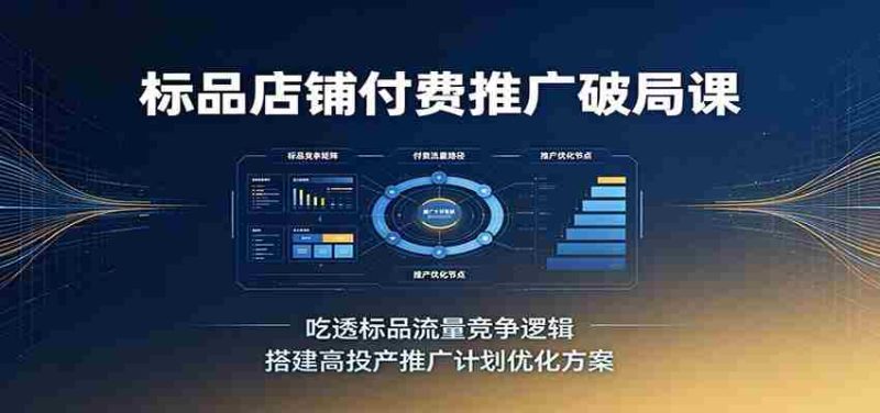 标品店铺付费推广破局课:吃透标品流量竞争逻辑,搭建高投产推广计划优化方案-优光资源网