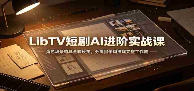LibTV短剧AI进阶实战课：角色场景道具全套设定，分镜提示词搭建完整工作流-优光资源网