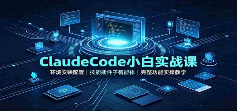 ClaudeCode小白实战课：环境安装配置，技能插件子智能体，完整功能实操教学-优光资源网