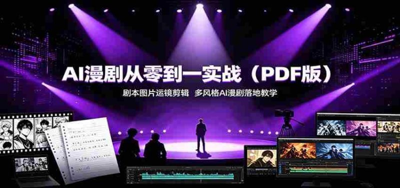 AI漫剧从零到一实战(PDF版):剧本图片运镜剪辑,多风格AI漫剧落地教学-优光资源网