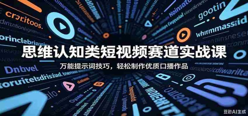思维认知类短视频赛道实战课：万能提示词技巧，轻松制作优质口播作品-优光资源网