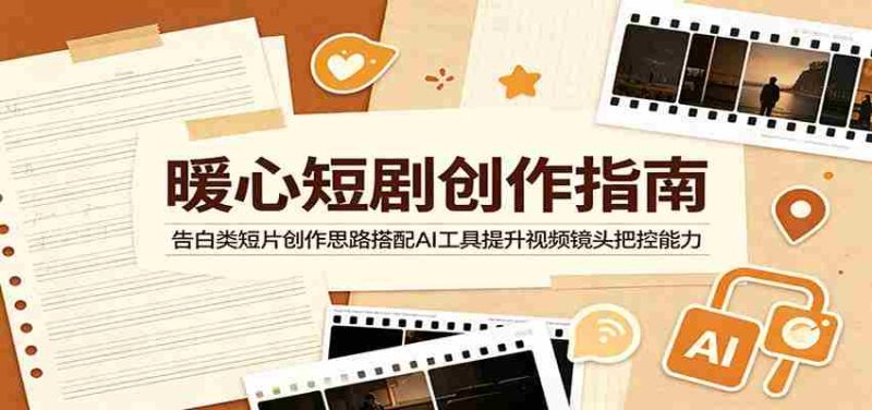 暖心短剧创作指南：告白类短片创作思路搭配AI工具提升视频镜头把控能力-优光资源网