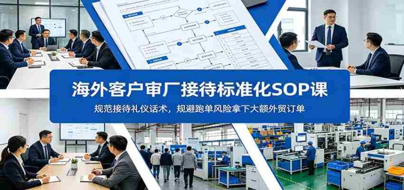 海外客户审厂接待标准化SOP课：规范接待礼仪话术，规避跑单风险拿下大额外贸订单-优光资源网