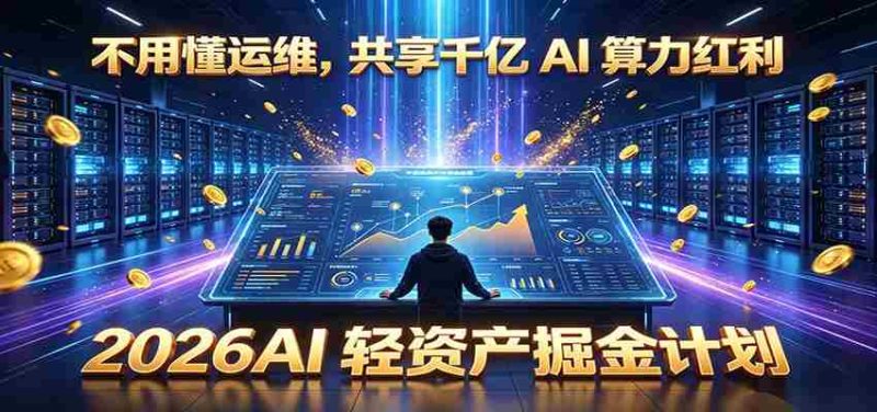 不用懂运维，共享千亿 AI 算力红利，2026AI 轻资产掘金计划-优光资源网