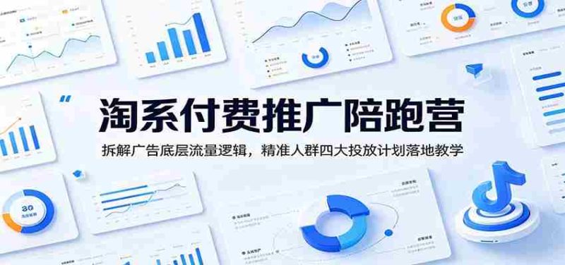 淘系付费推广陪跑营：拆解广告底层流量逻辑，精准人群四大投放计划落地教学-优光资源网