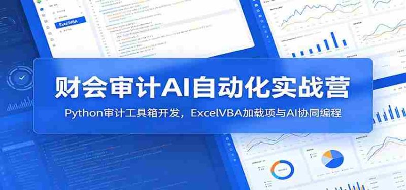 财会审计AI自动化实战营:Python审计工具箱开发,ExcelVBA加载项与AI协同编程-优光资源网