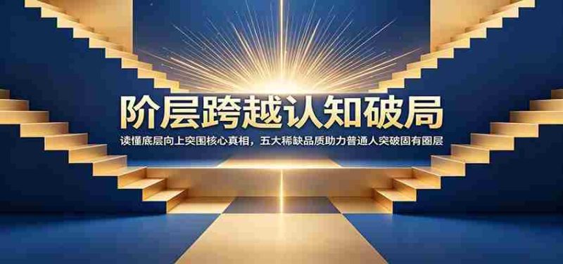阶层跨越认知破局：读懂底层向上突围核心真相，五大稀缺品质助力普通人突破固有圈层-优光资源网