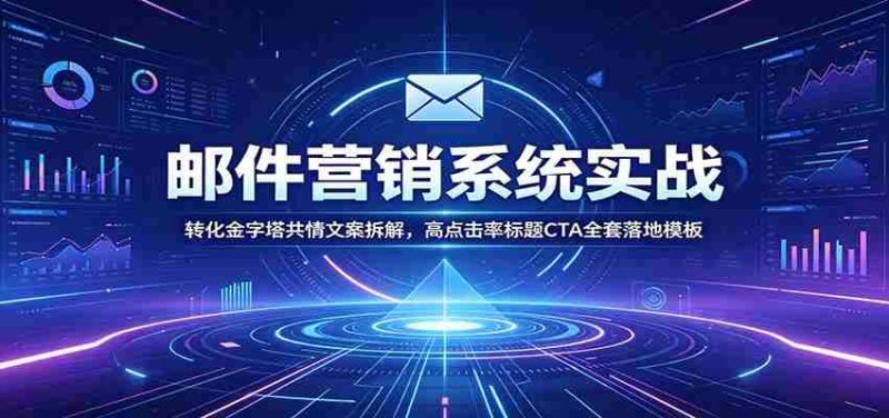 邮件营销系统实战：转化金字塔共情文案拆解，高点击率标题CTA全套落地模板-优光资源网