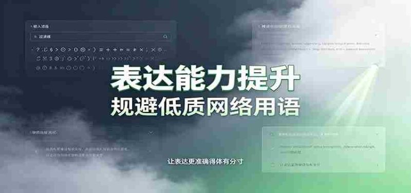 表达能力提升:语言塑造思想逻辑,规避低质网络用语,强化心智感知-优光资源网