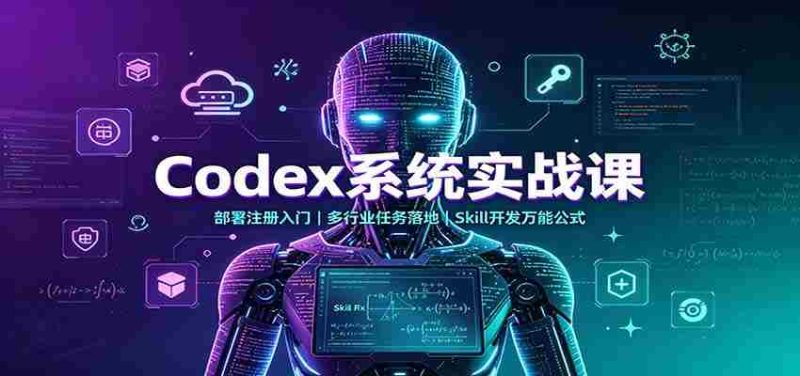 Codex系统实战课:部署注册入门,多行业任务落地,Skill开发万能公式-优光资源网
