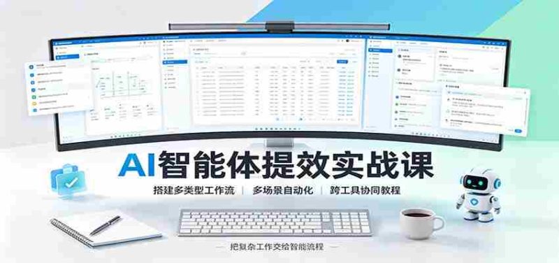 AI智能体提效实战课：搭建多类型工作流，多场景自动化，跨工具协同教程-优光资源网