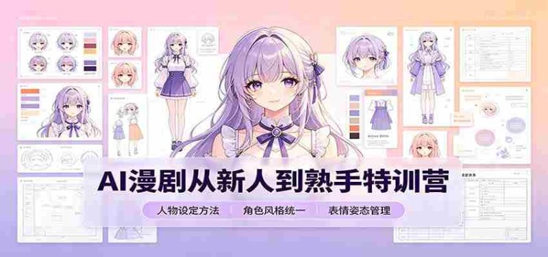AI漫剧从新人到熟手特训营：剧本分镜创作，提示词模板，人物设定与工具资源-优光资源网
