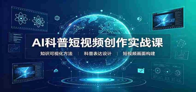 AI科普短视频创作实战课：配套要点文档，文案与视频提示词模板教学-优光资源网