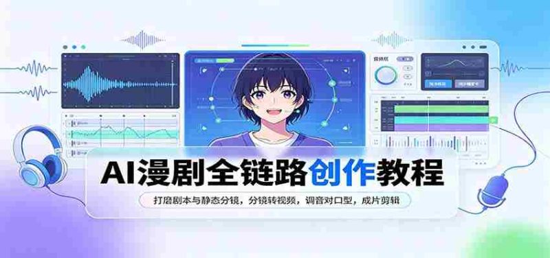 全面掌握AI漫剧创作：剧本打磨与分镜设计，静态转动态，音效配对，精剪成片攻略-优光资源网