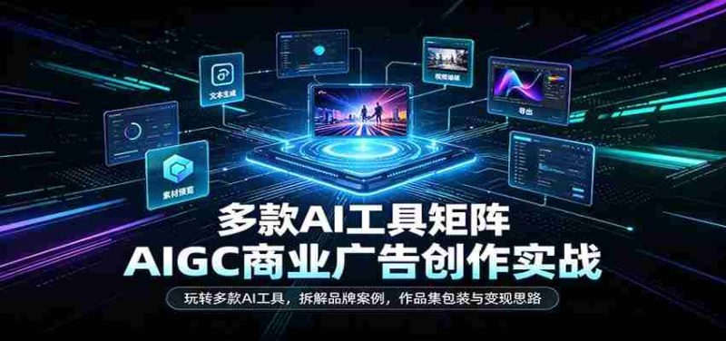 AI赋能商业广告创作：深度解析多工具应用，剖析品牌成功案例，揭秘作品集打造与盈利之道-优光资源网