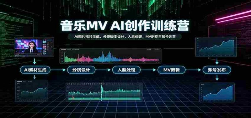 AI赋能音乐MV制作：从AI图像视频生成到账号运营全攻略-优光资源网